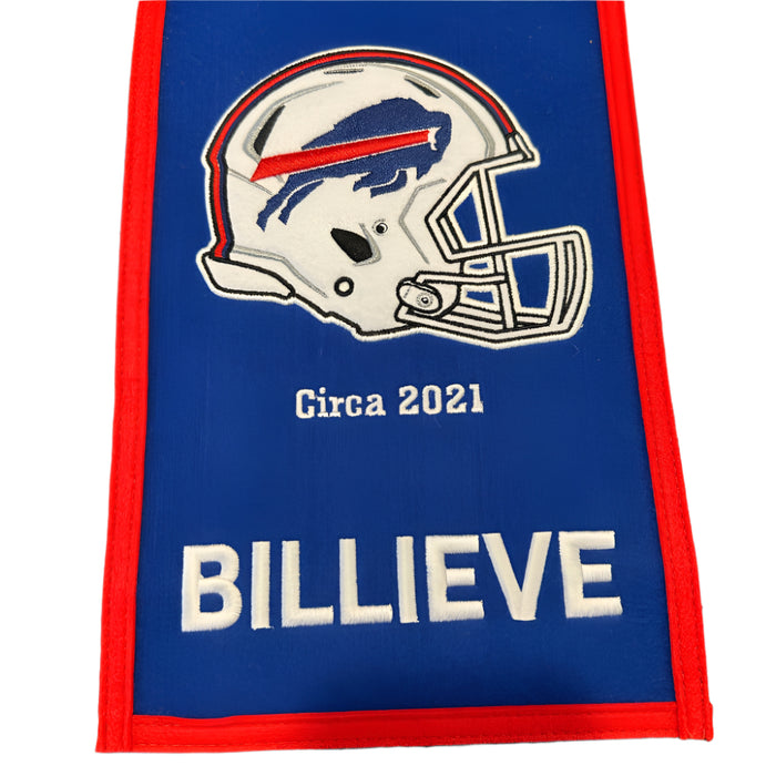 Buffalo Bills Helmet Evolution Wool Banner