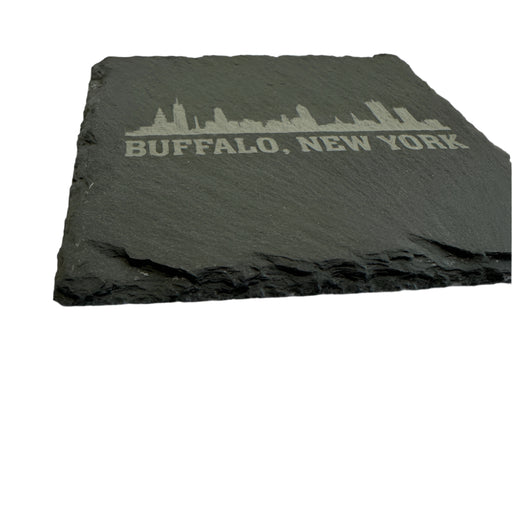 Buffalo, NY Skyline Square Slate Coaster