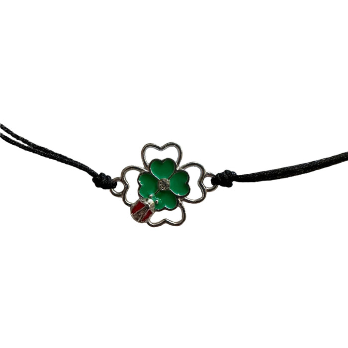 Shamrock Ladybug Adjustable Bracelet