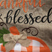 Thankful & Blessed Pumpkin Burlap Garden Flag
