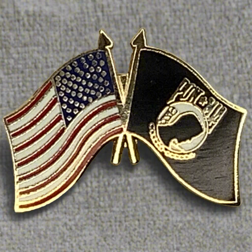 POW-MIA Dual Flags Lapel Pin (Large) 2025