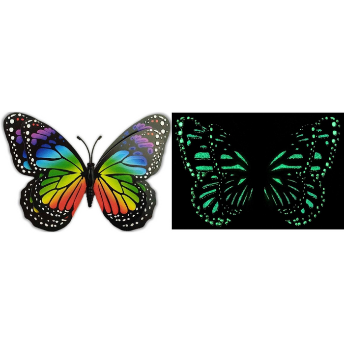 Rainbow Monarch Glow in the Dark Paper Butterfly Magnet