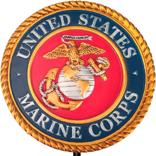 Marine Corps Emblem Garden Stake