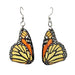Monarch Butterfly Wood Earrings