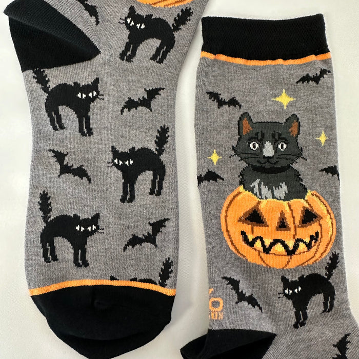 Black Cat Pumpkin Women's Crew Socks