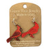 Cherry Red Cardinal Wood Earrings