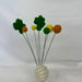 8 Stem Assorted Felted Shamrock and Ball Bouquet - Made in the USA