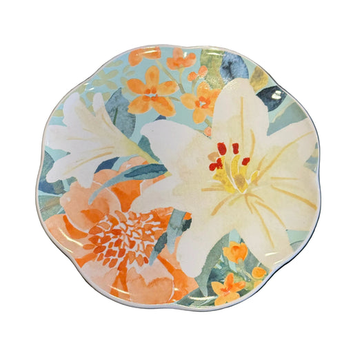 8.5" Everyday Lilies Ceramic Appetizer Plates - Set of 2