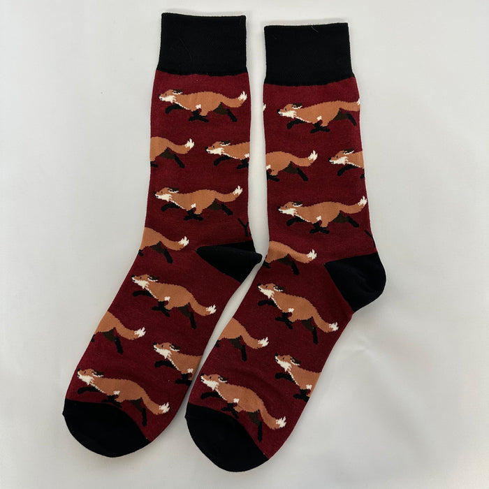Running Foxes Men's Crew Socks