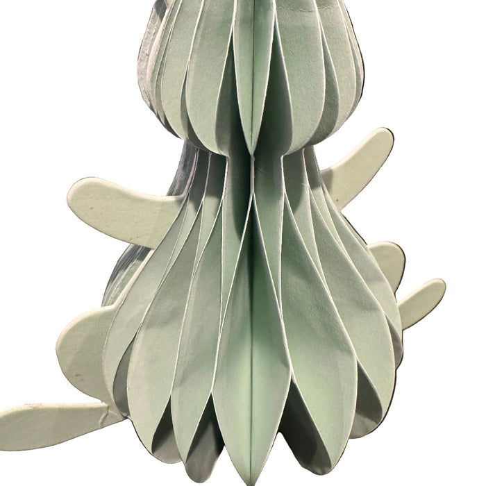 Small Light Teal Bunny Honeycomb Paper Decor