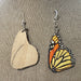 Monarch Butterfly Wood Earrings