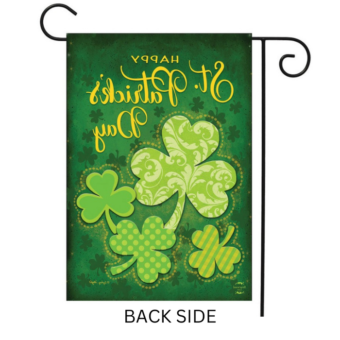 Lucky Shamrocks Garden Flag