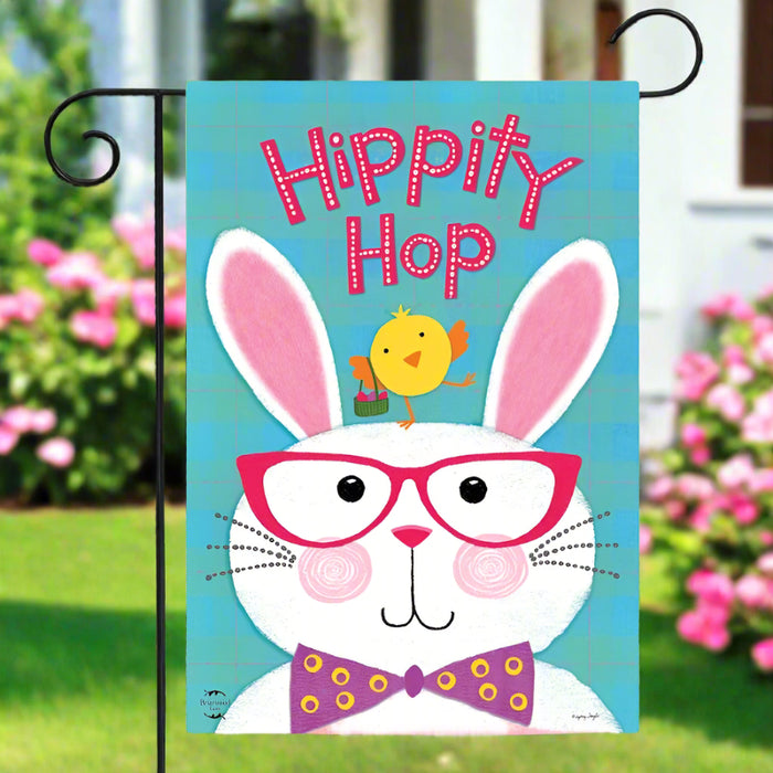 Hippity Hop Bunny Garden Flag