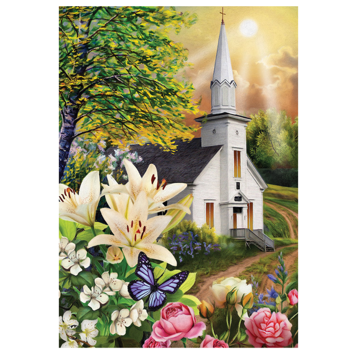 Spring Church Decorative Flag