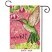 Blissful Hummingbird Garden Flag