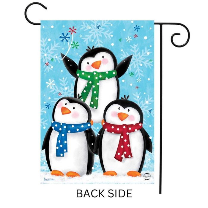 Winter Penguins Garden Flag