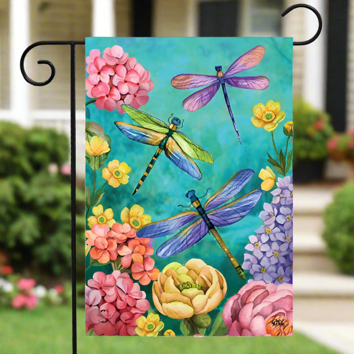 Dragonfly Garden Garden Flag