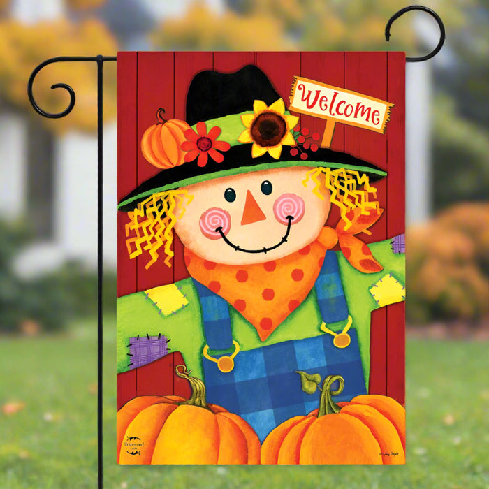 Scarecrow & Pumpkins Garden Flag