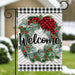 Winter Wreath Garden Flag