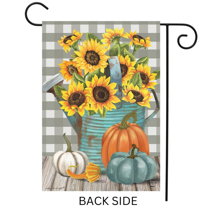 Sunflower Watering Can Garden Flag