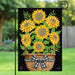 Primitive Sunflowers Garden Flag