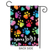 Rainbow Pawprints Garden Flag