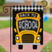 Back to School Burlap Garden Flag