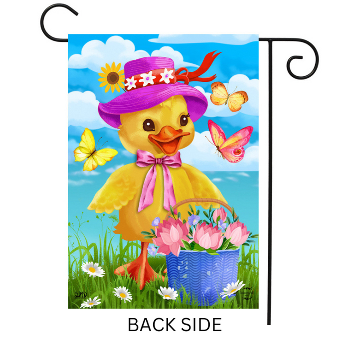 Spring Duckling Garden Flag