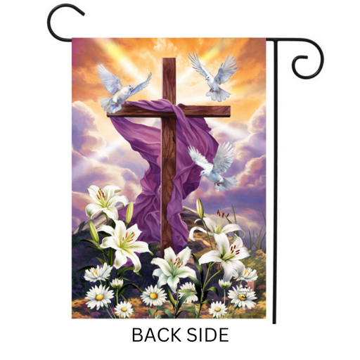 Sunrise Easter Cross Garden Flag