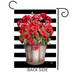 Striped Geraniums Garden Flag