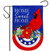 Home Sweet Home Cardinal Burlap Garden Flag