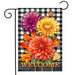 Checkered Mums Garden Flag