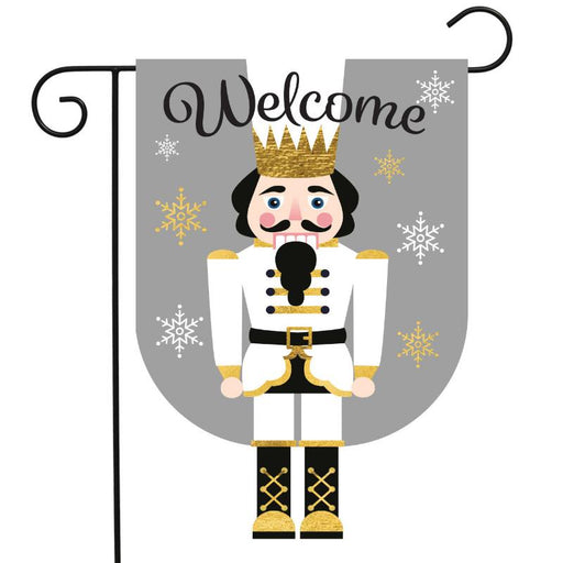 The Nutcracker Burlap Garden Flag