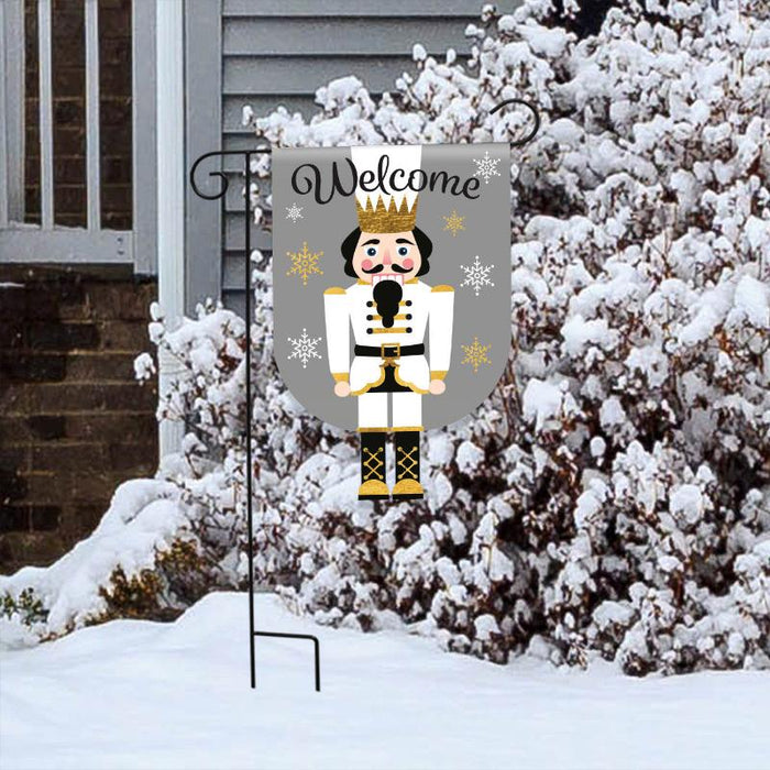 The Nutcracker Burlap Garden Flag