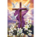 Sunrise Easter Cross Garden Flag