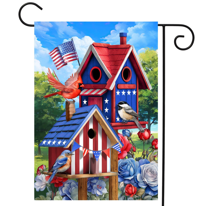 Home of the Free Birdhouses Garden Flag