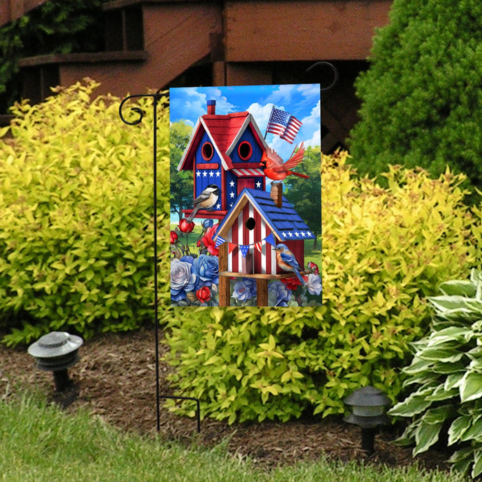 Home of the Free Birdhouses Garden Flag