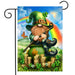 Lucky Irish Gnome Garden Flag