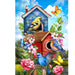 Floral Birdhouse Decorative Flag