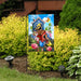 Floral Birdhouse Garden Flag
