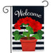 Potted Red Geraniums Burlap Garden Flag