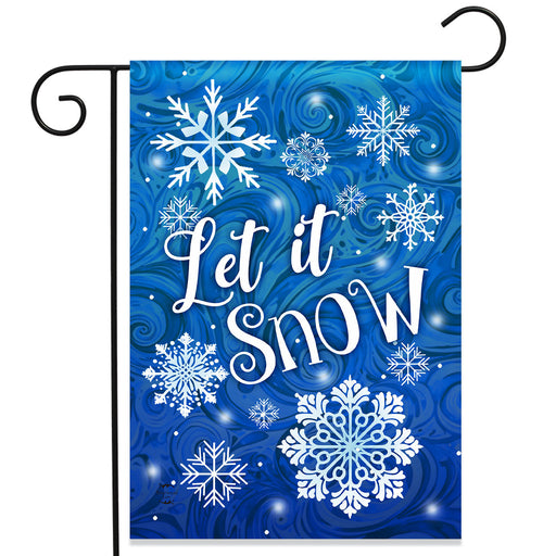 Let it Snow Snowflakes Garden Flag