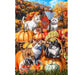 Pumpkin Patch Cats Decorative Flag