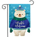Welcome Winter Polar Bear Burlap Garden Flag