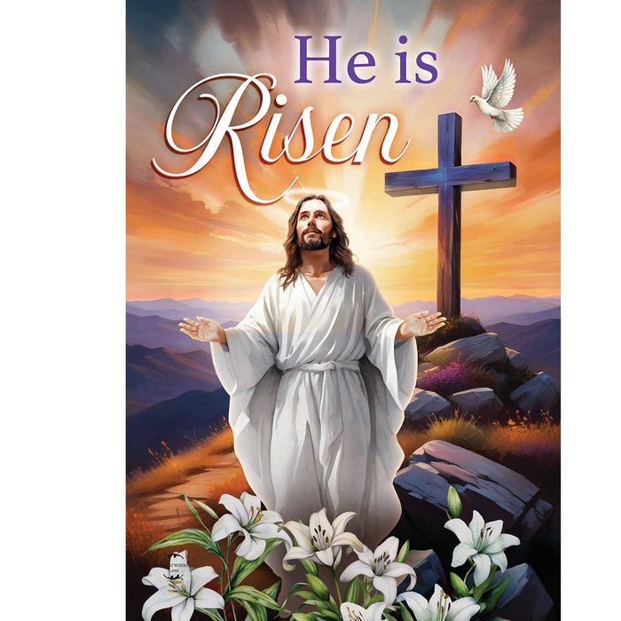 Jesus is Risen Garden Flag