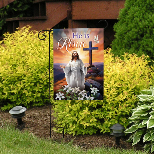 Jesus is Risen Garden Flag