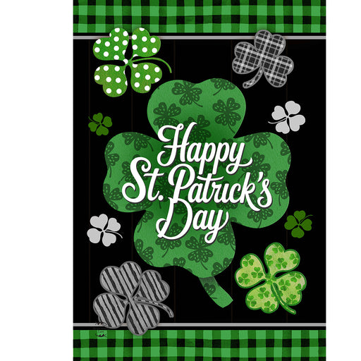 Scattered Shamrocks Decorative Flag
