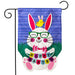 Happy Easter Bunny Burlap Garden Flag