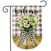 Welcome Farmhouse Jar Burlap Garden Flag