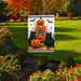 Black Cat Pumpkin Stack Garden Flag
